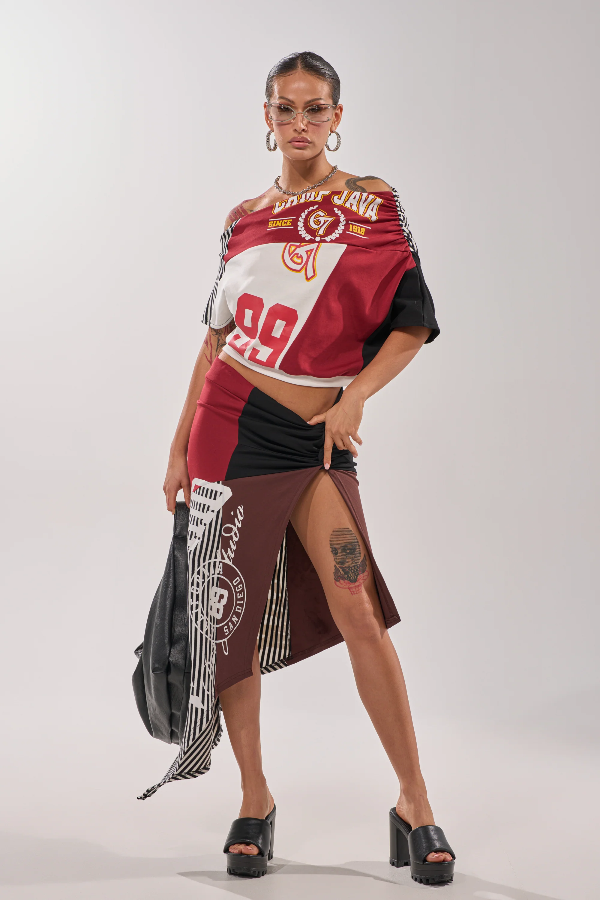 SCHOOL SPIRIT REWORKED MIDI SKIRT - Akira Store