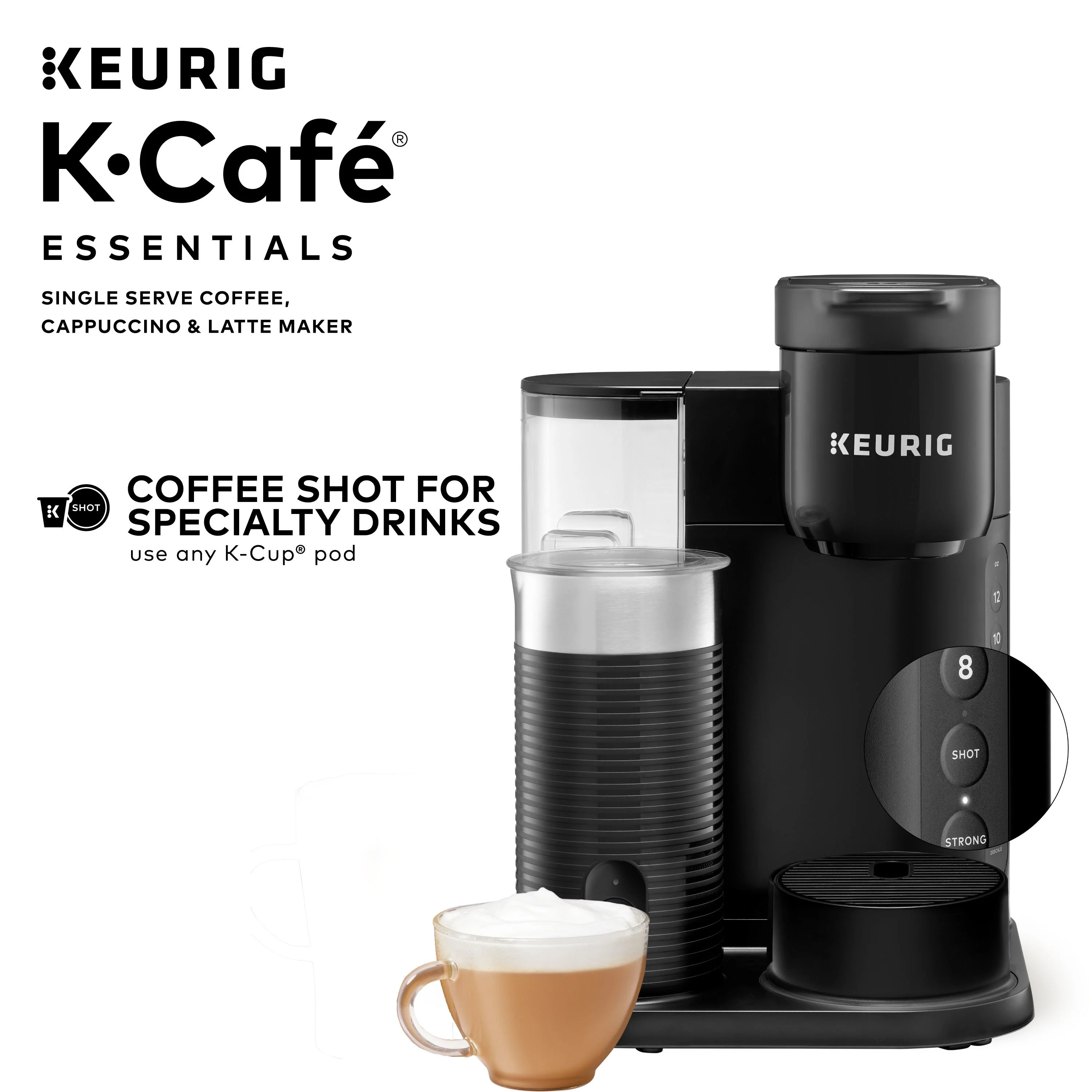 Keurig K - Caf Essentials Single Serve K - Cup Pod Coffee Maker, Black