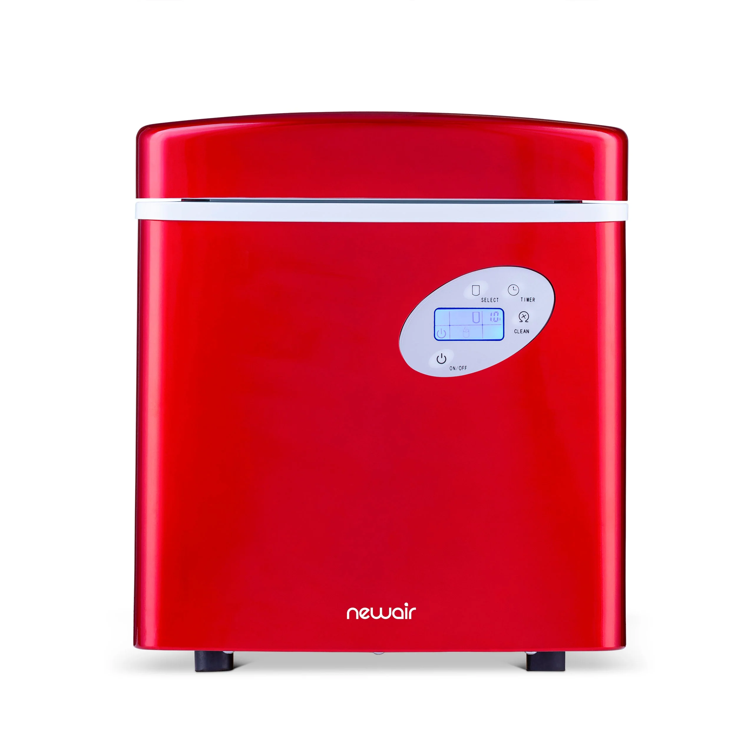 Newair Countertop Ice Maker. Bullet Ice, 50 lbs/day - Red