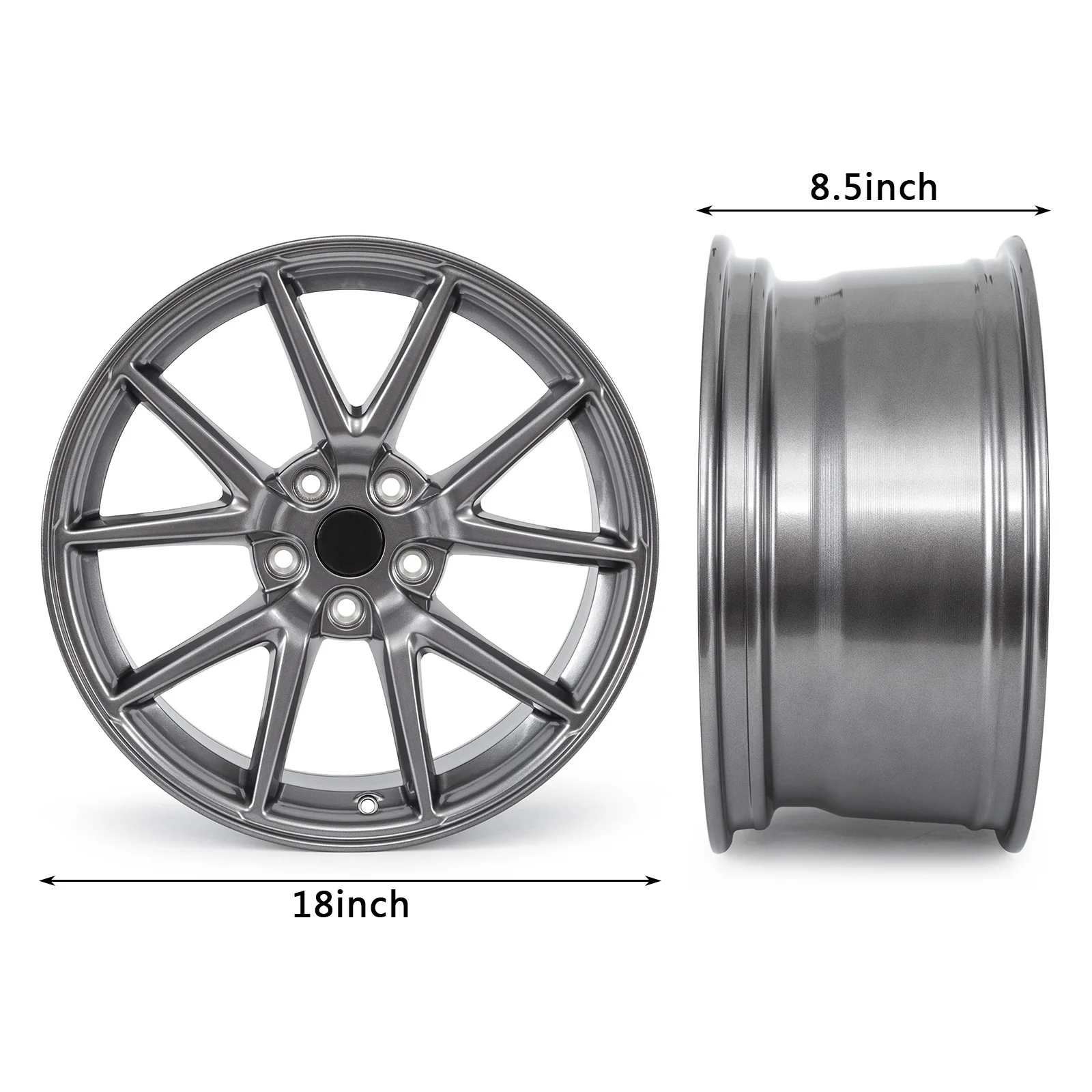 New 18 x 8.5 inch Wheel Rim for 2017-2023 Tesla Model 3 , 18" Aluminum Alloy Replacement Rims - Image 3