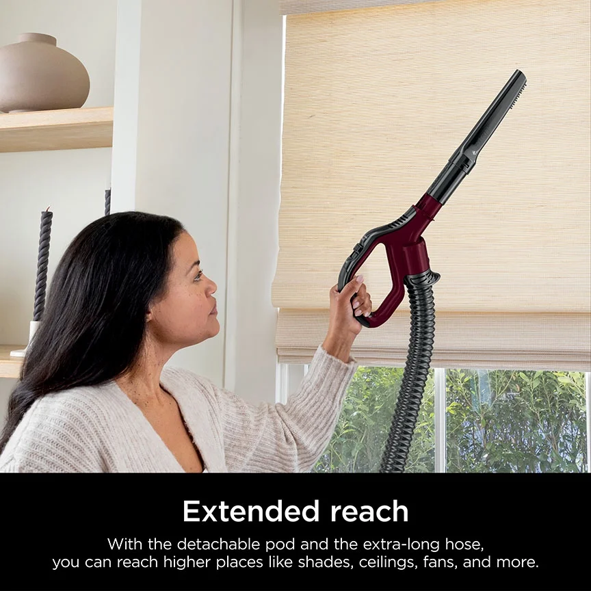Detect Lift-Away ADV Corded Upright Vacuum with PowerFins Detect, Self-Cleaning Brushroll Odor Neutralizer Technology, LA492, Burgundy - Image 4