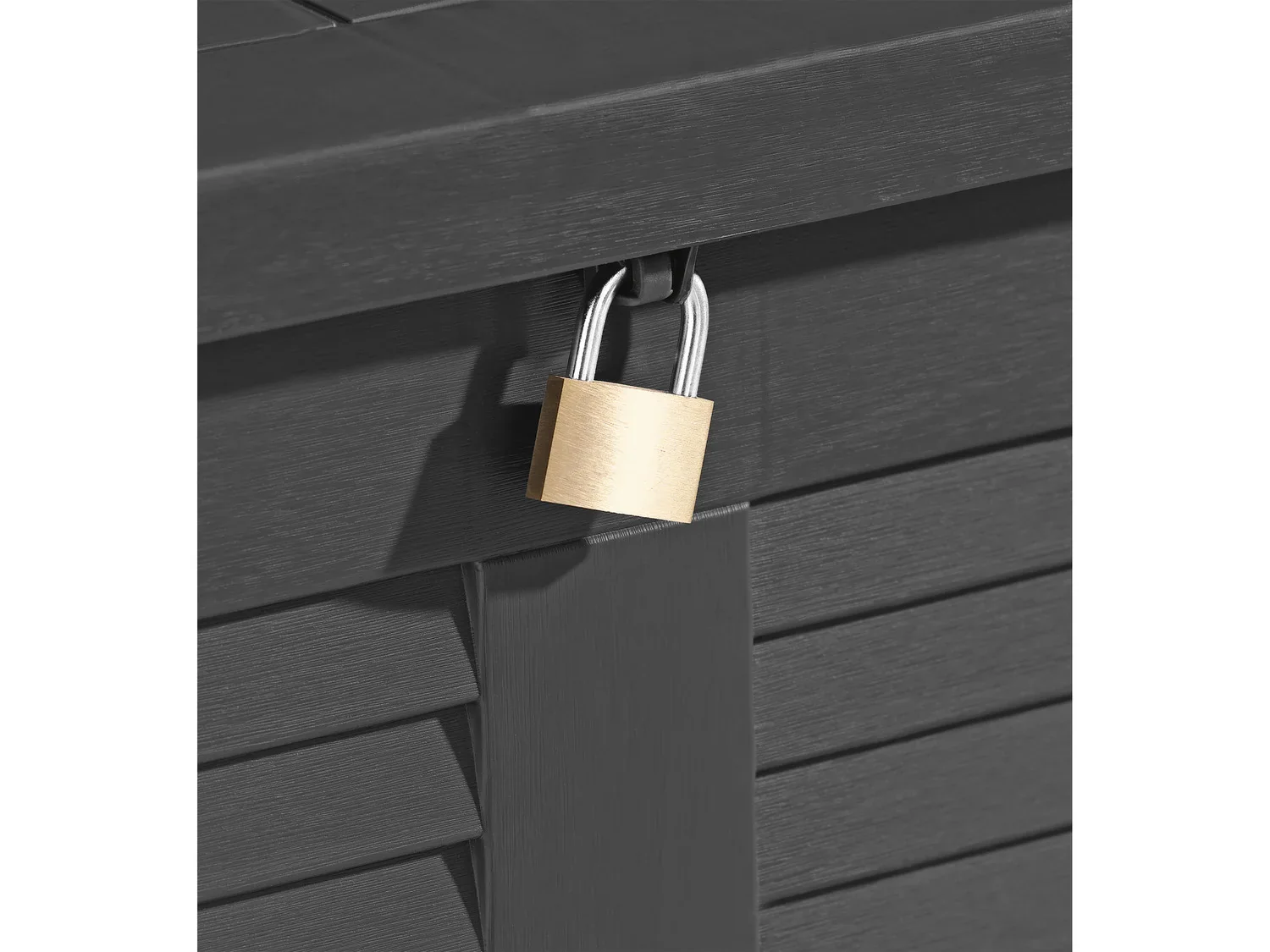 LIVARNO home Banc de jardin avec coffre de rangement, 280 L, en plastique