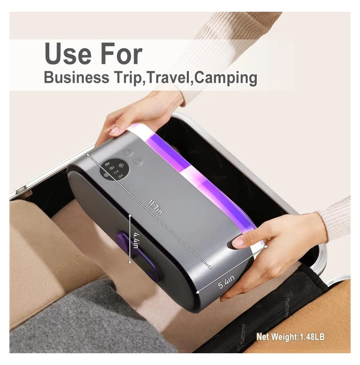 Portable Clothes Dryer Mini Clothes Dryer Save Space Folding Compact Dryer Machine with Dry Bag for Laundry Electric Portable Dryer for Camping Business Trip Travel Home and Apartment Grey