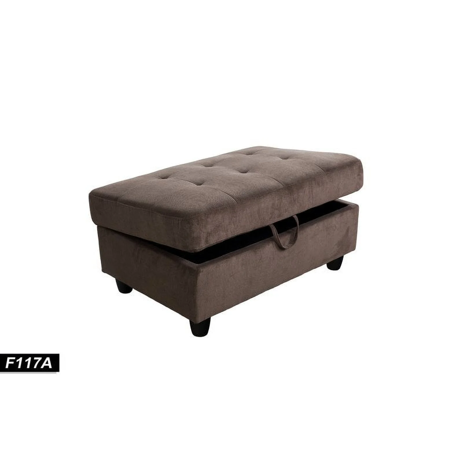 112" Wide Corner Sectional with Ottoman(Right Hand Facing/Espresso) Image 4