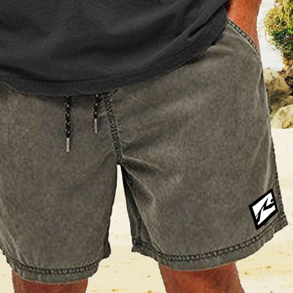 Short de surf vintage rouillé pour homme, idéal pour les vacances