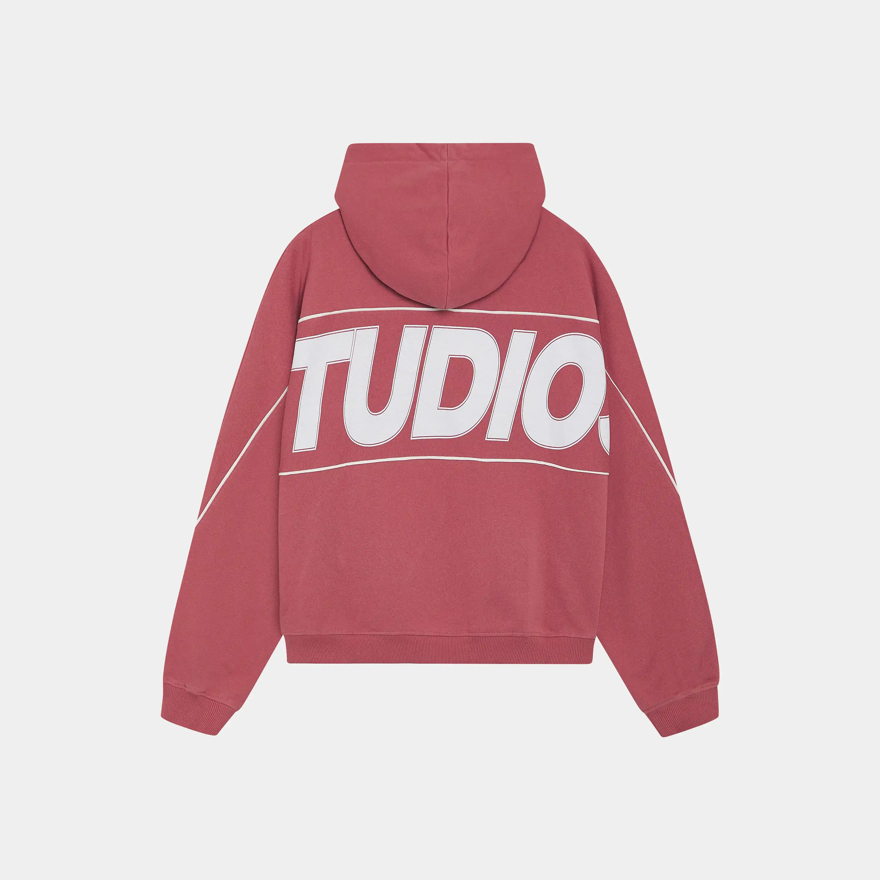 Crossline Red Oversized Hoodie