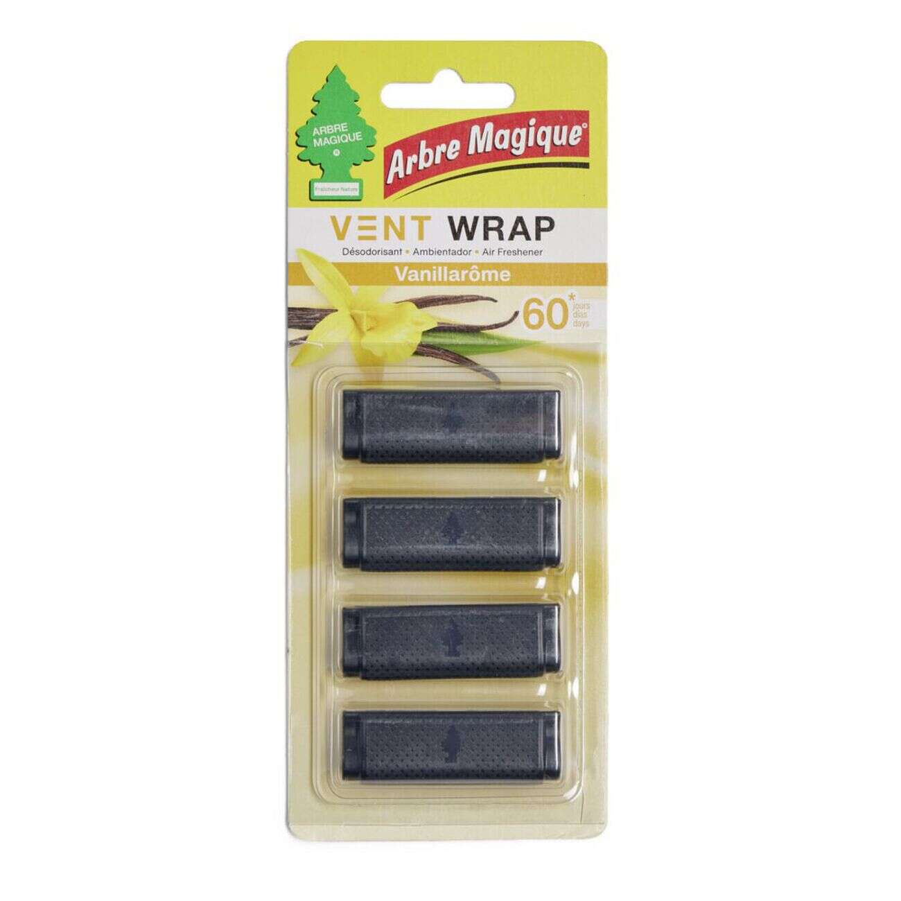 Désodorisant voiture Vent Wrap Arbre Magique senteur vanille