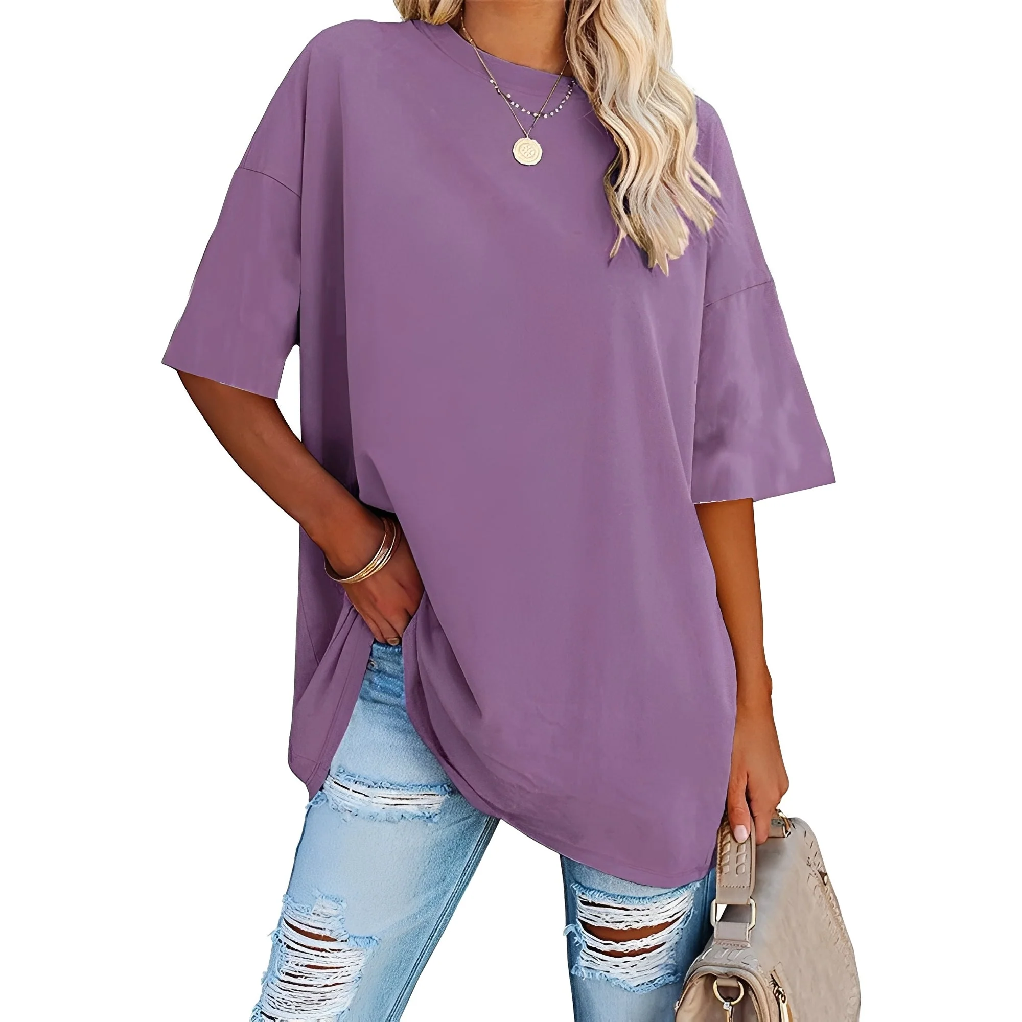 Alice - T-shirt ample avec épaule tombante