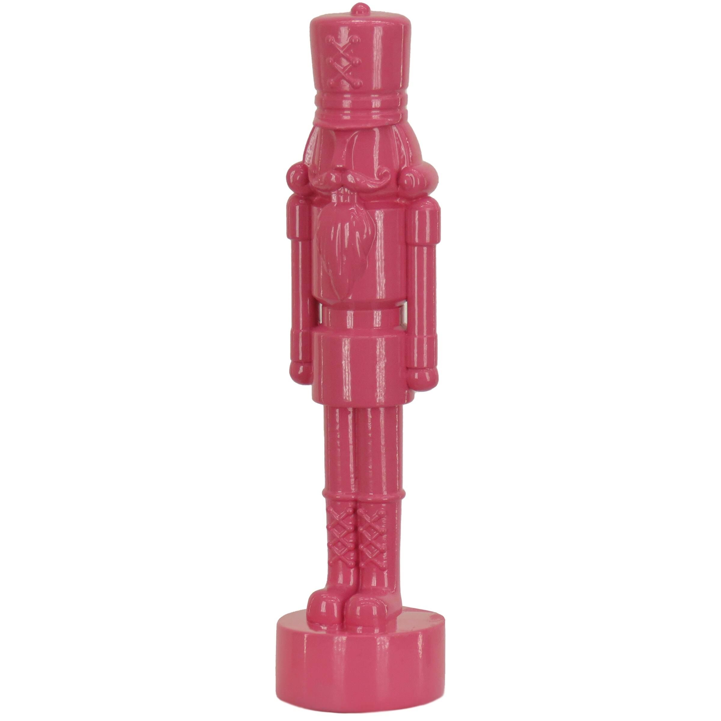 HGTV Home Collection Resin Christmas Themed Nut Cracker, Pink - 24 in