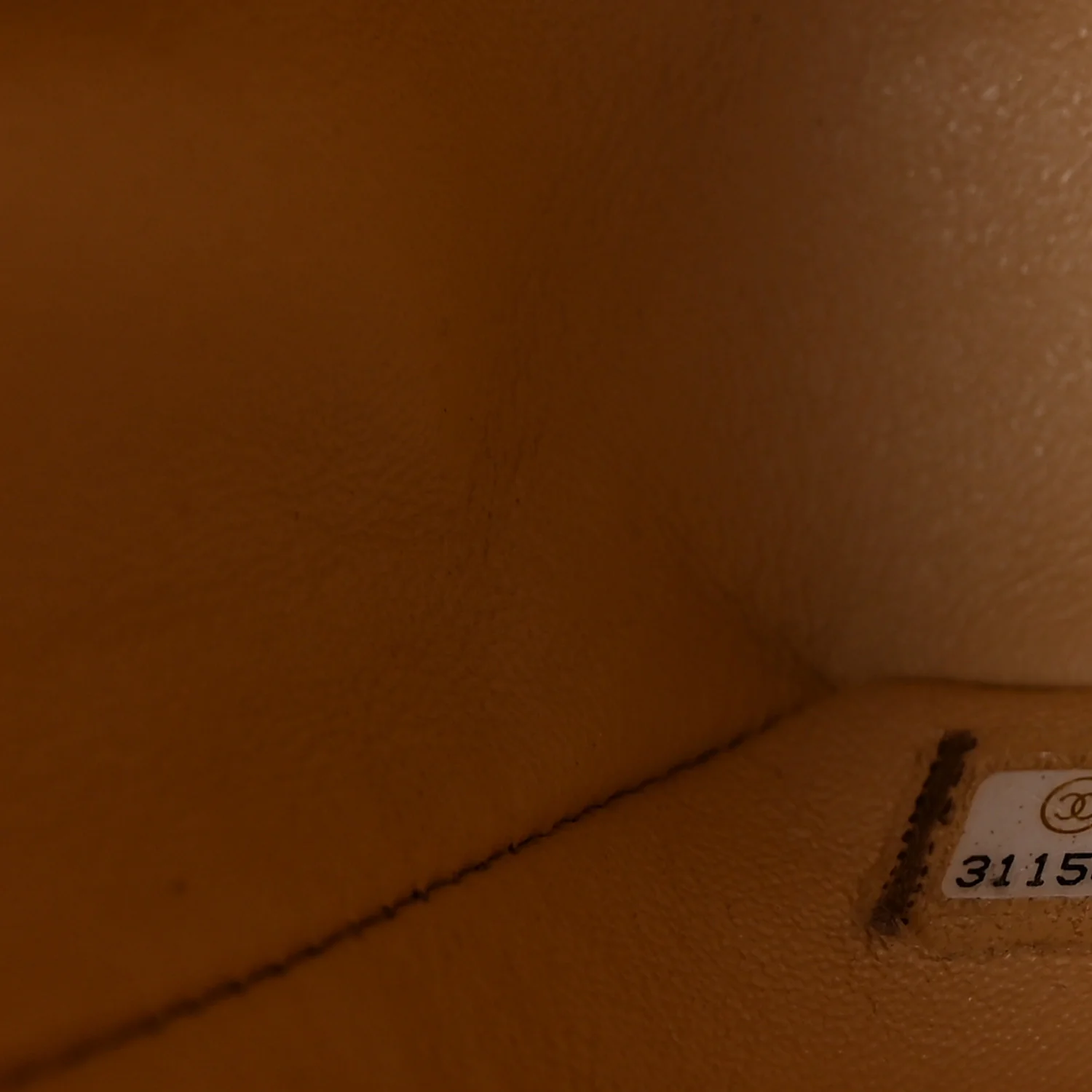 Caviar Quilted Medium Double Flap Beige