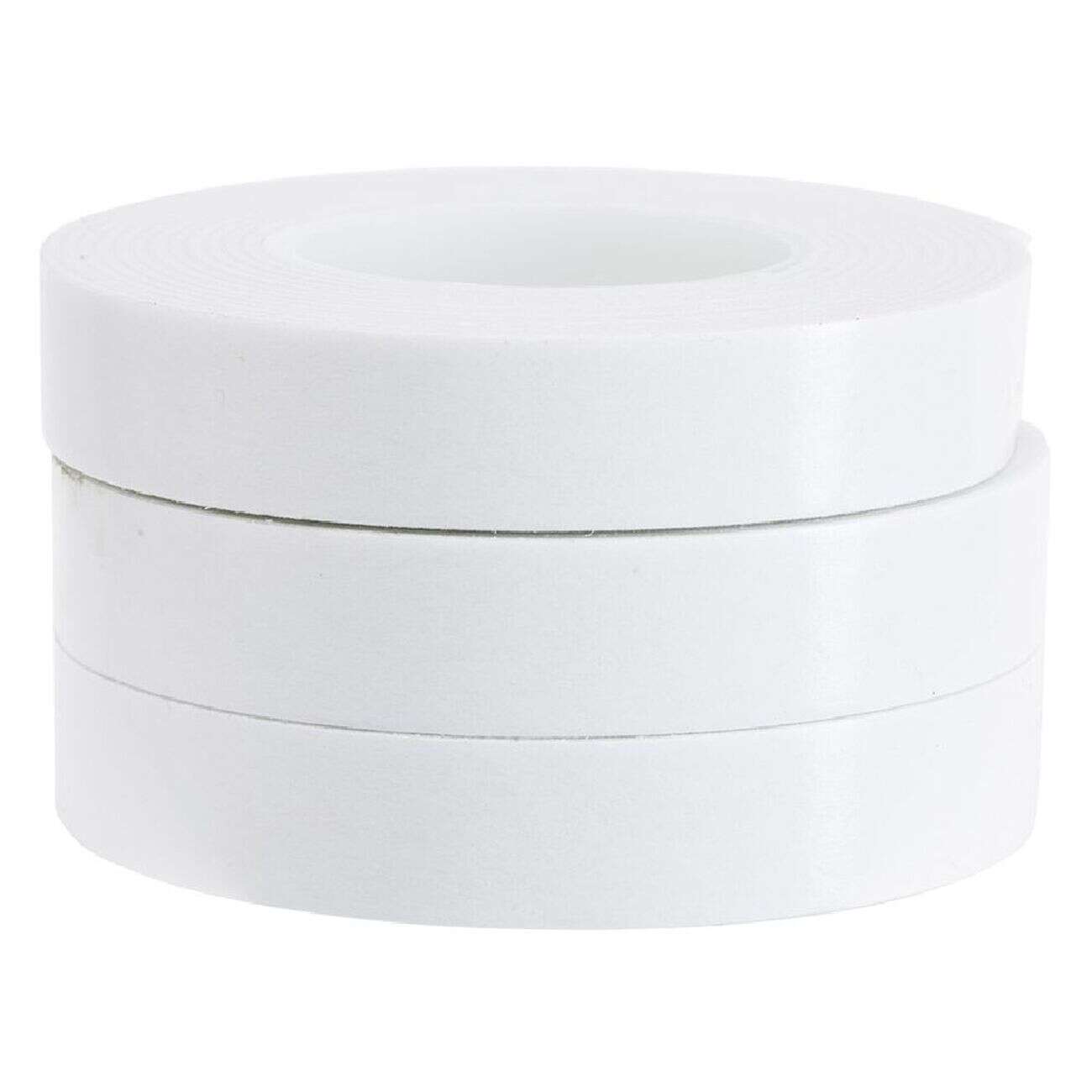 Rouleau adhésif double face L.2m blanc x3
