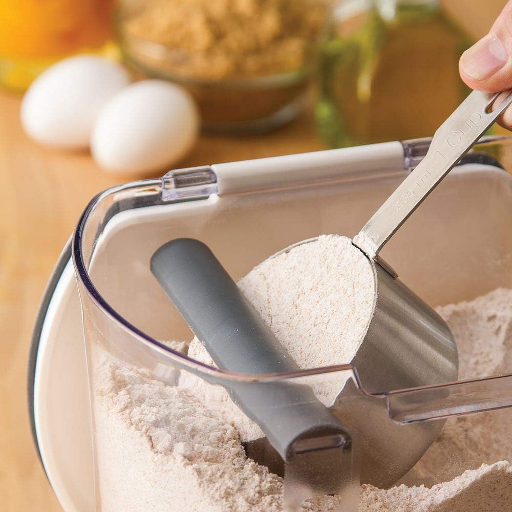 Progressive ProKeeper Baker's Airtight Kitchen Storage Canister Container Set for Flour, Sugar & More, Keeps Ingredients Fresh, with Accessories (Multicolor, 6-Piece)