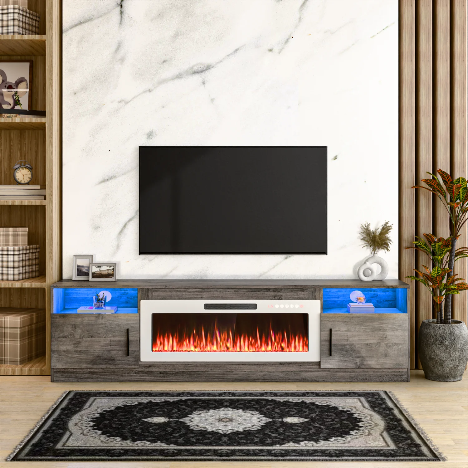 Waleaf Fireplace TV Stand with 36