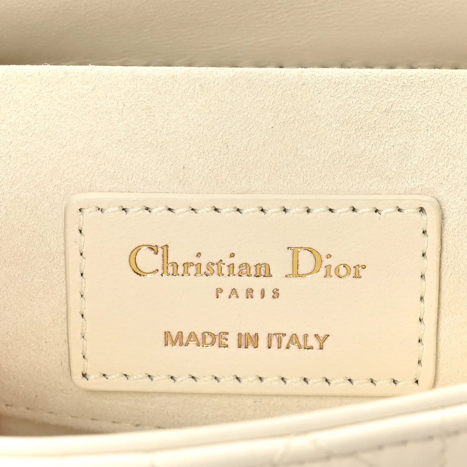 Lambskin Cannage Small Lady D-Joy Latte