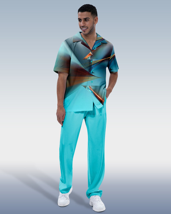 Costume de marche à manches courtes imprimé peint pour homme Suitmens 239