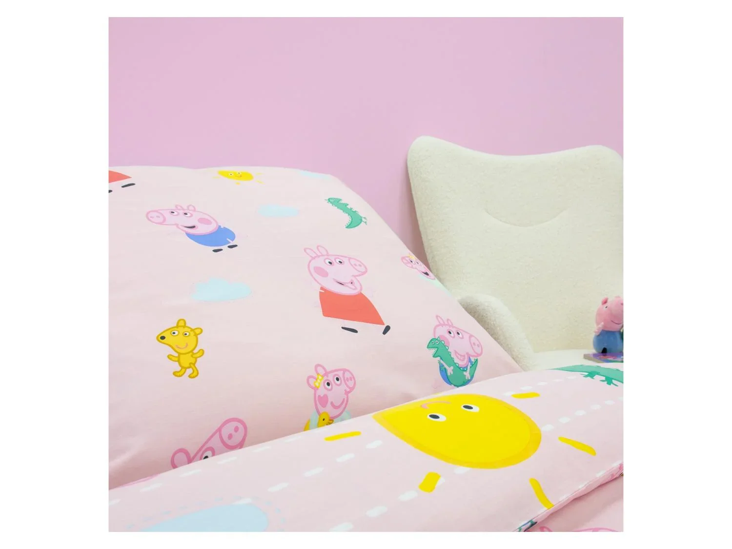 Parure de lit double face pour enfant, 140 x 200 cm