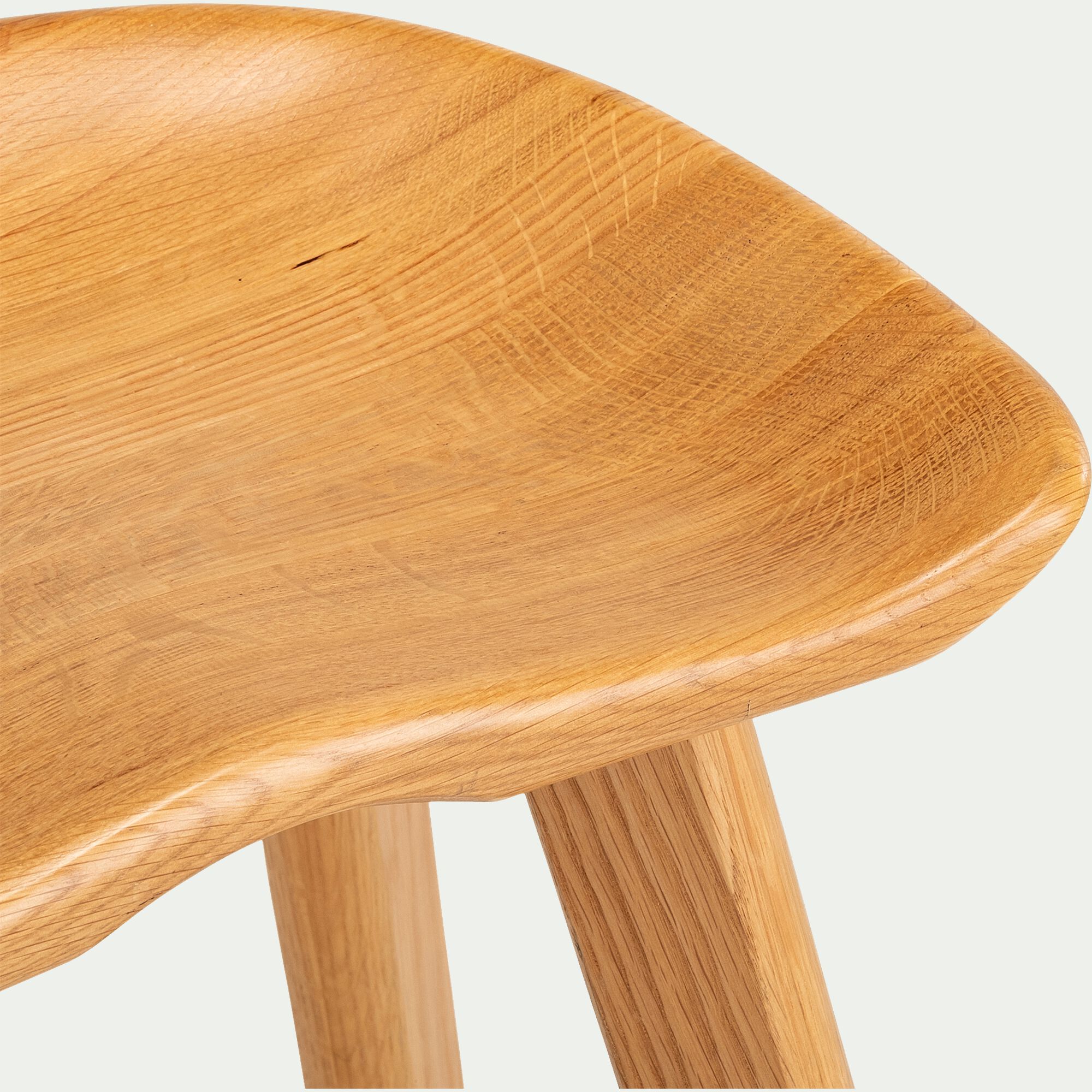 KOA - Tabouret de bar en chêne massif H75cm - naturel