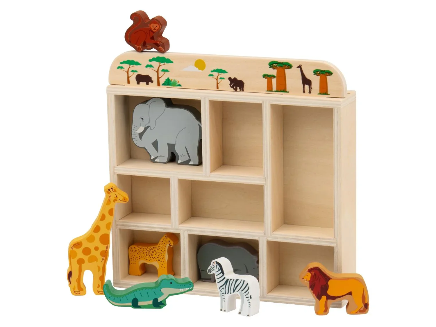 lupilu Coffret danimaux en bois