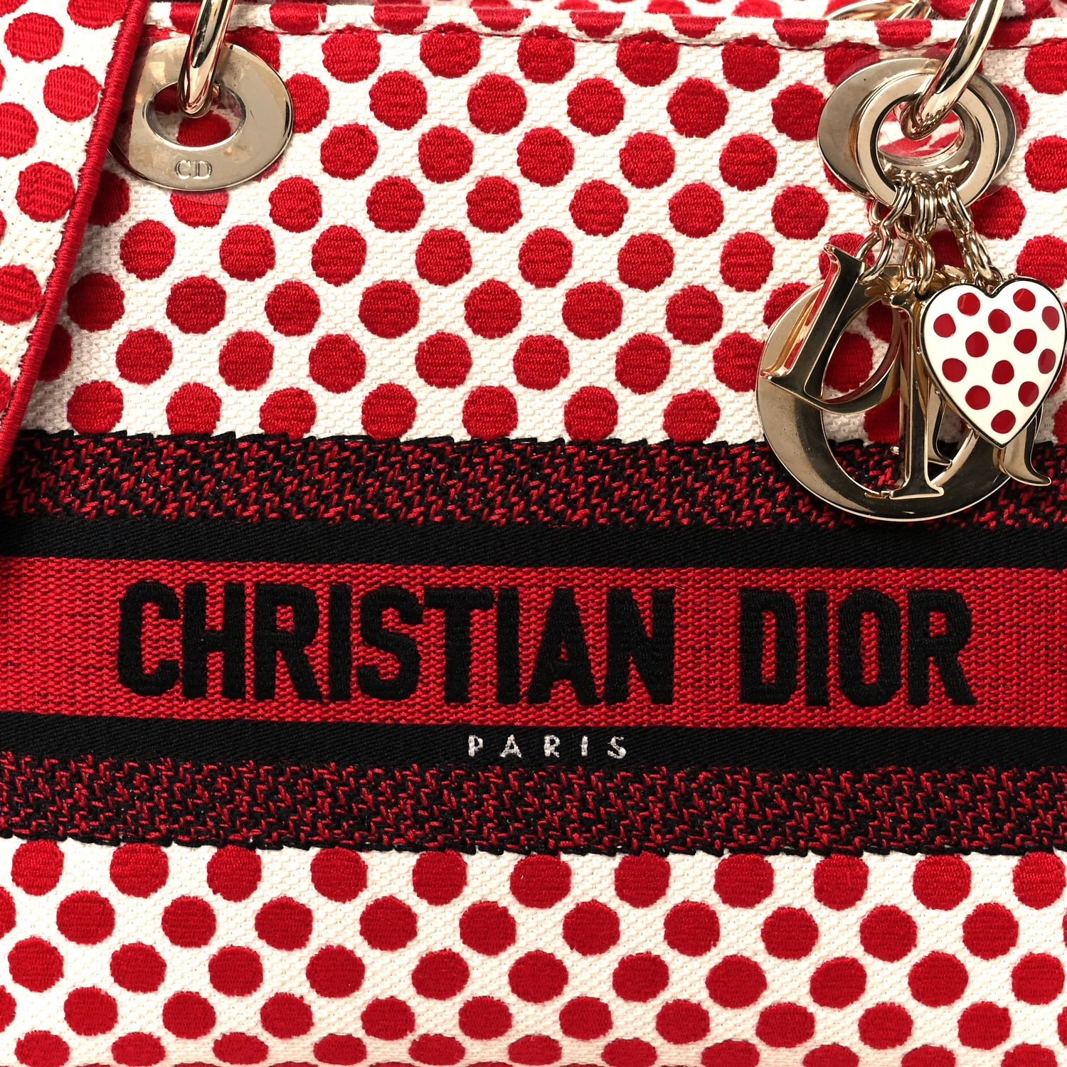 Canvas Medium DiorAmour Dots Lady D-Lite Red