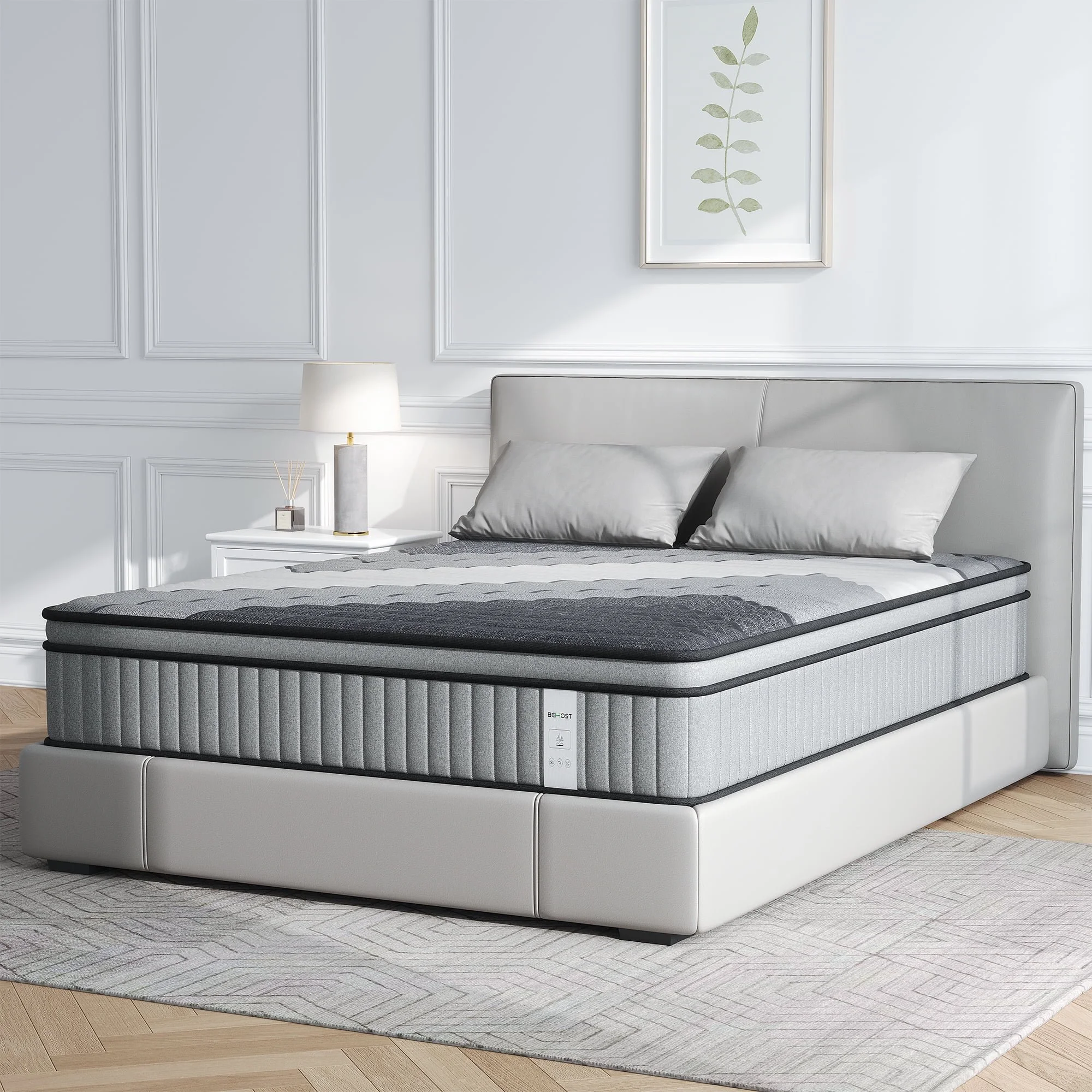 Twin Mattress 10 inch, CertiPUR-US Certified Eco-Friendly Twin Memory Foam Mattress, Motion-Free Pocket Springs Hybrid Mattress Twin Size(Twin/Gray/10 in) - Image 8