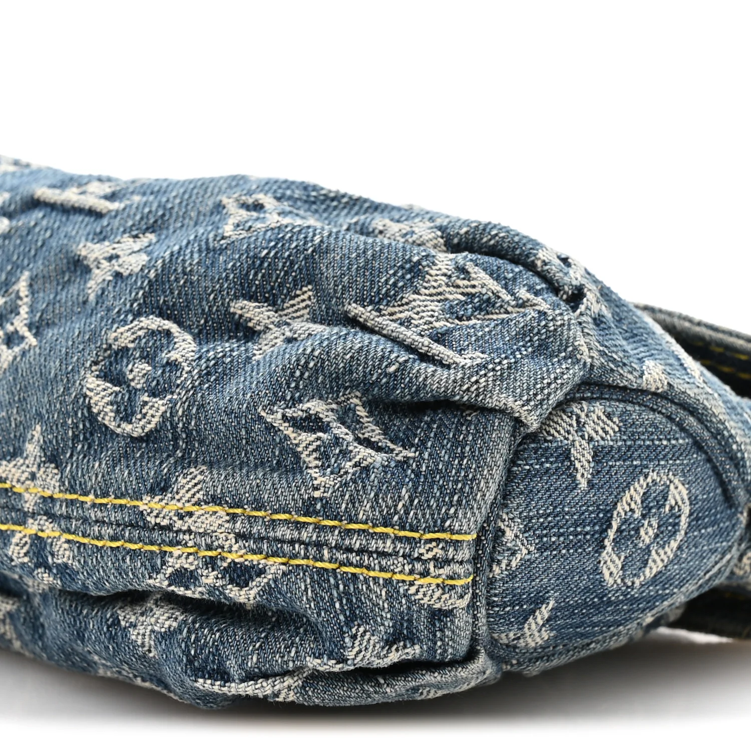 Monogram Denim Mini Pleaty Blue