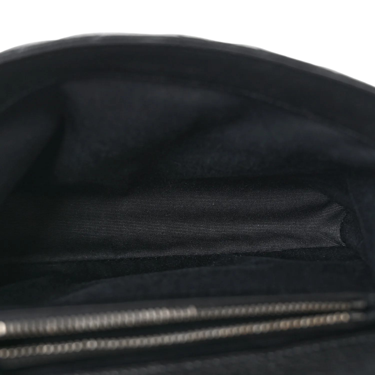Sheepskin Matelasse Chevron Monogram Medium College Bag Black