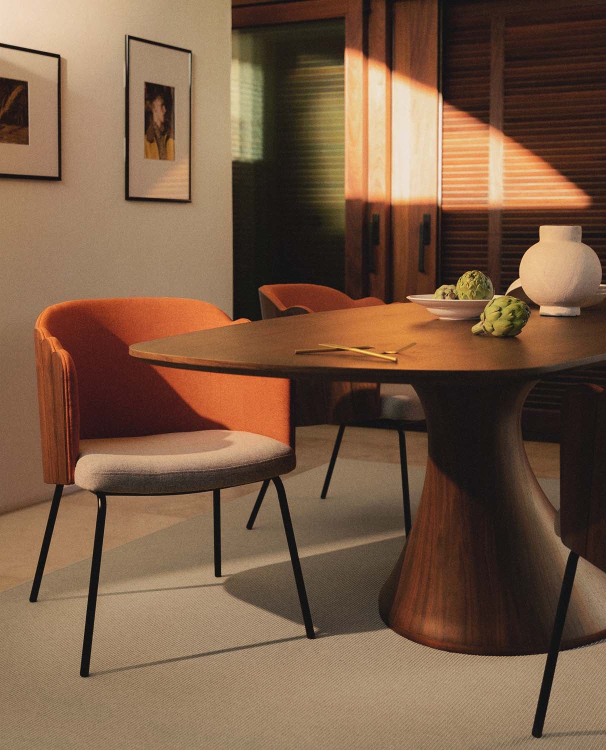 Flawas - Mesa de Comedor Rectangular de Madera y Fibra de Vidrio (220x100 cm) Flawas