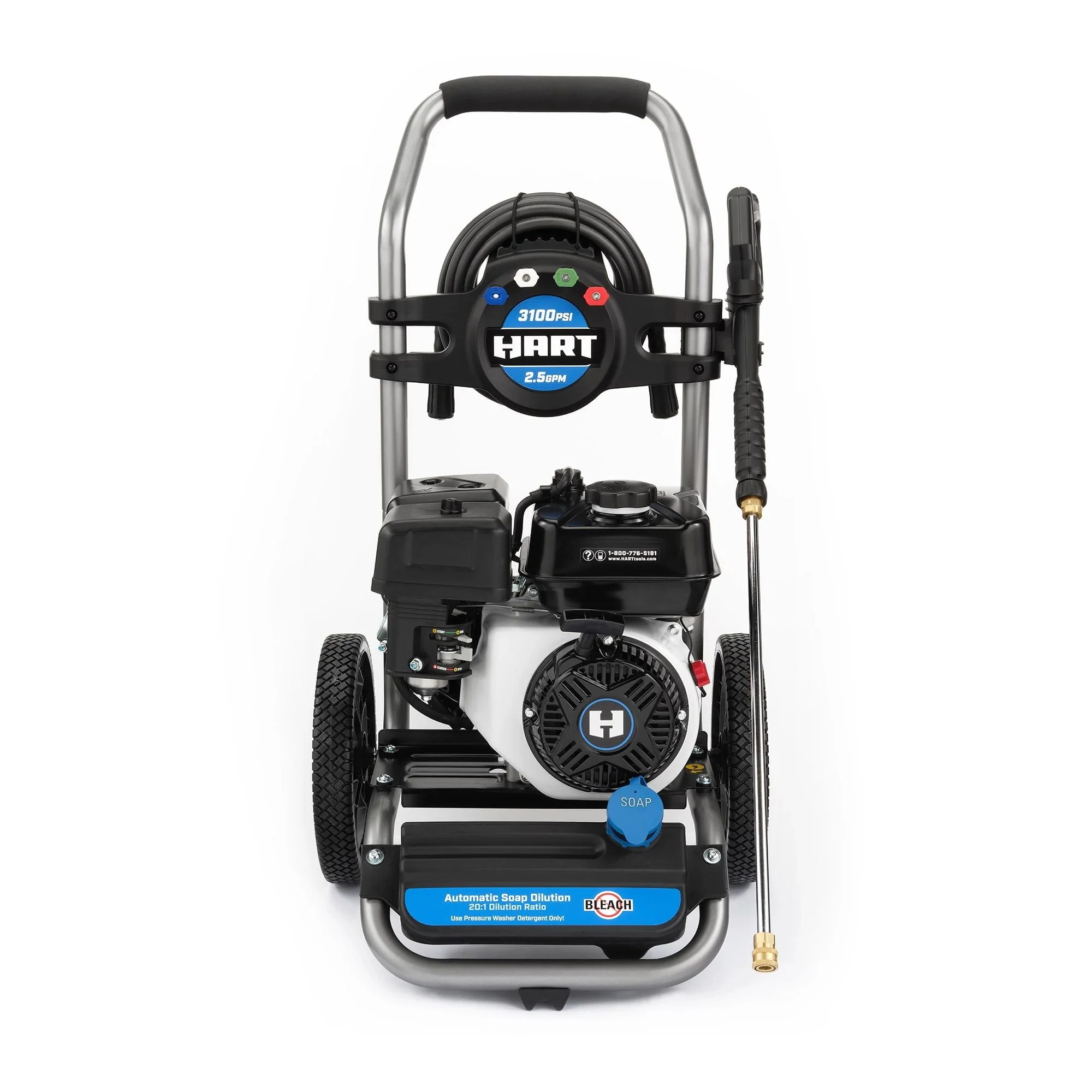HART 3100 PSI 2.5 GPM 212cc 4 - Cycle OHV Gas Powered Cold Water Pressure Washer