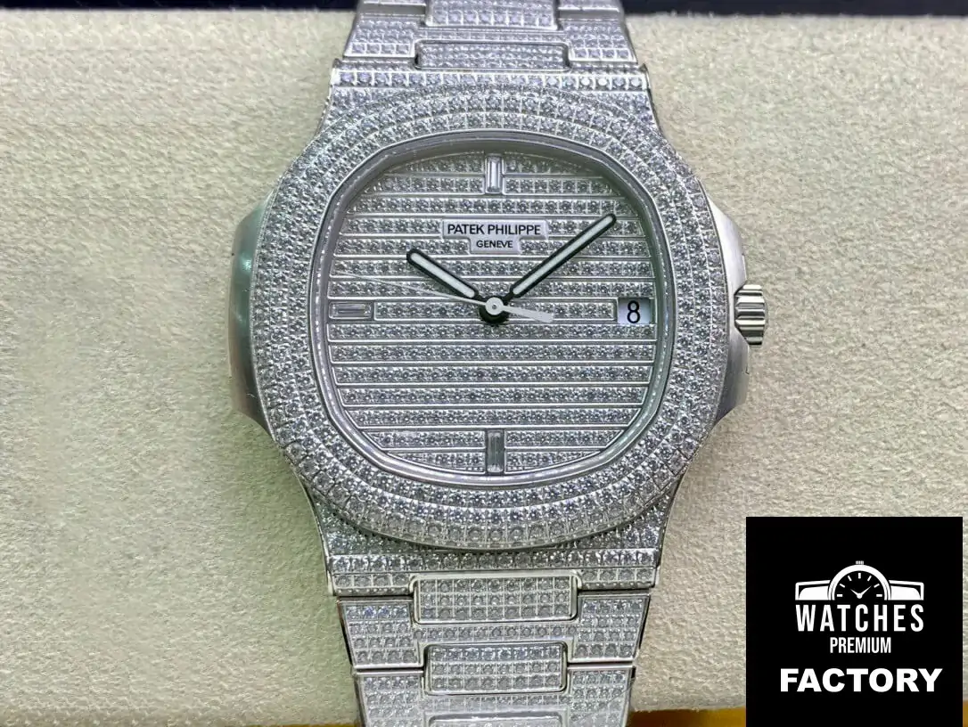 Patek Philippe Nautilus 5719 / 1G-001 PPF Factory Full Diamond Dial