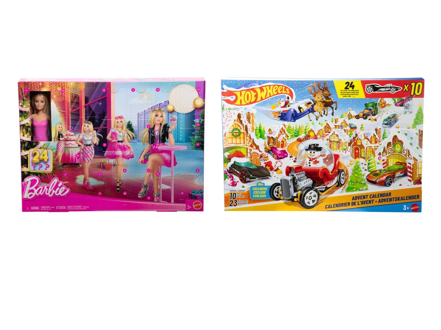 Calendrier de lAvent Barbie ou Hot Wheels