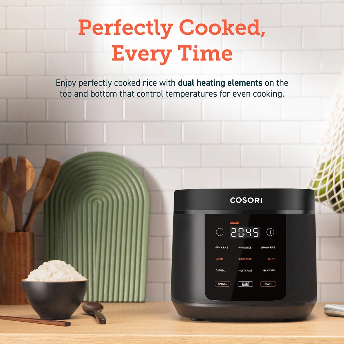 Rice Cooker with Ceramic Coating 5.0 Quart - Image 7