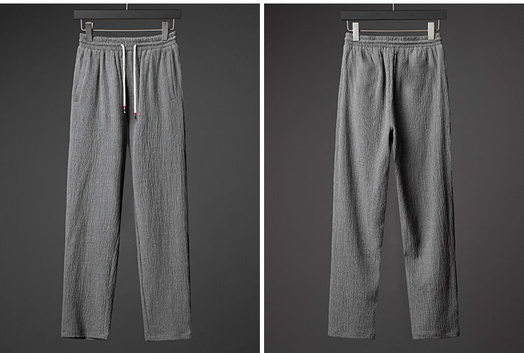 Ensemble deux pièces pour homme en lin et soie glacée gris