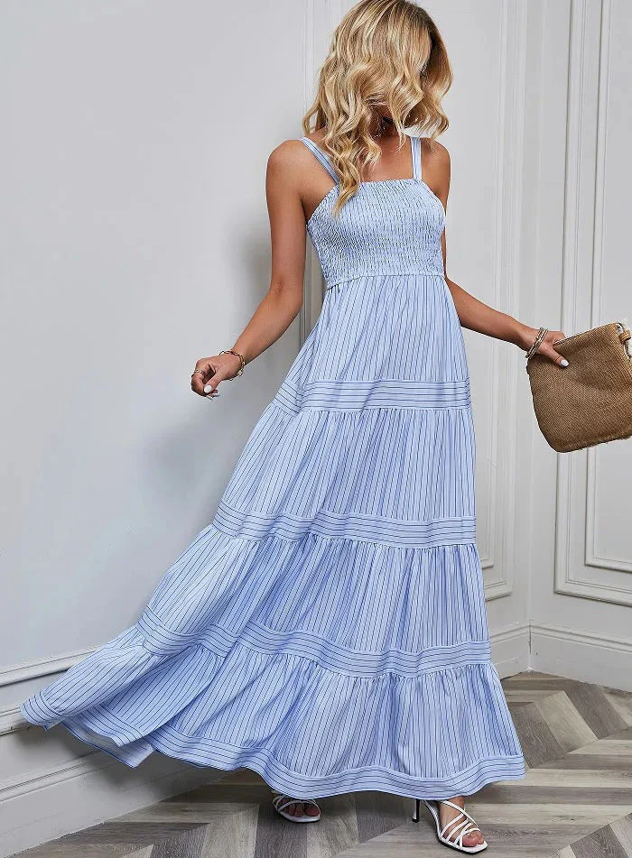 Sophie Paris | Robe à fines bretelles à rayures