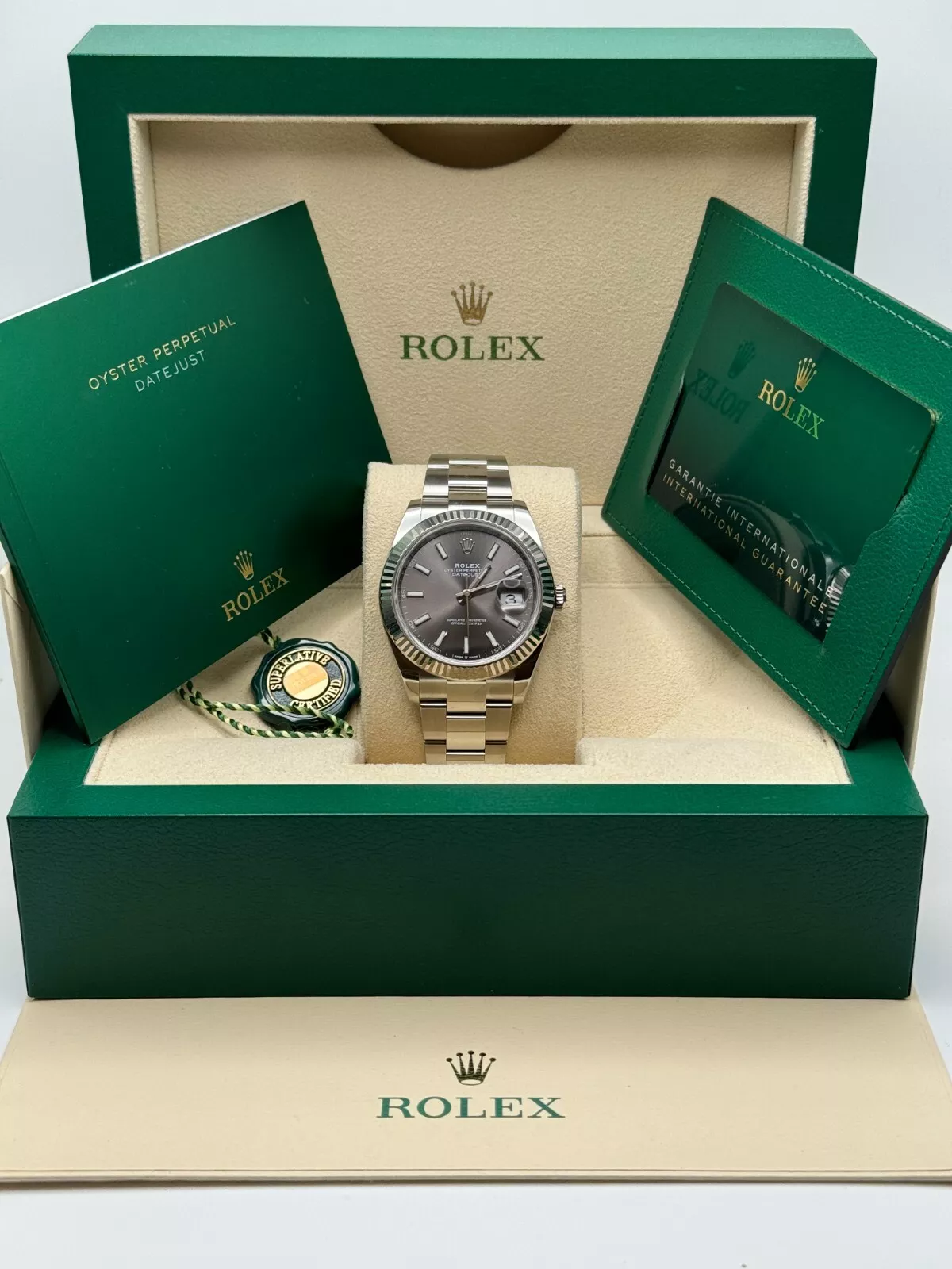 [Super Clone]RLX  Datejust 126334-0013 Slate Index Oyster 41mm Stainless Steel Mens Watch
