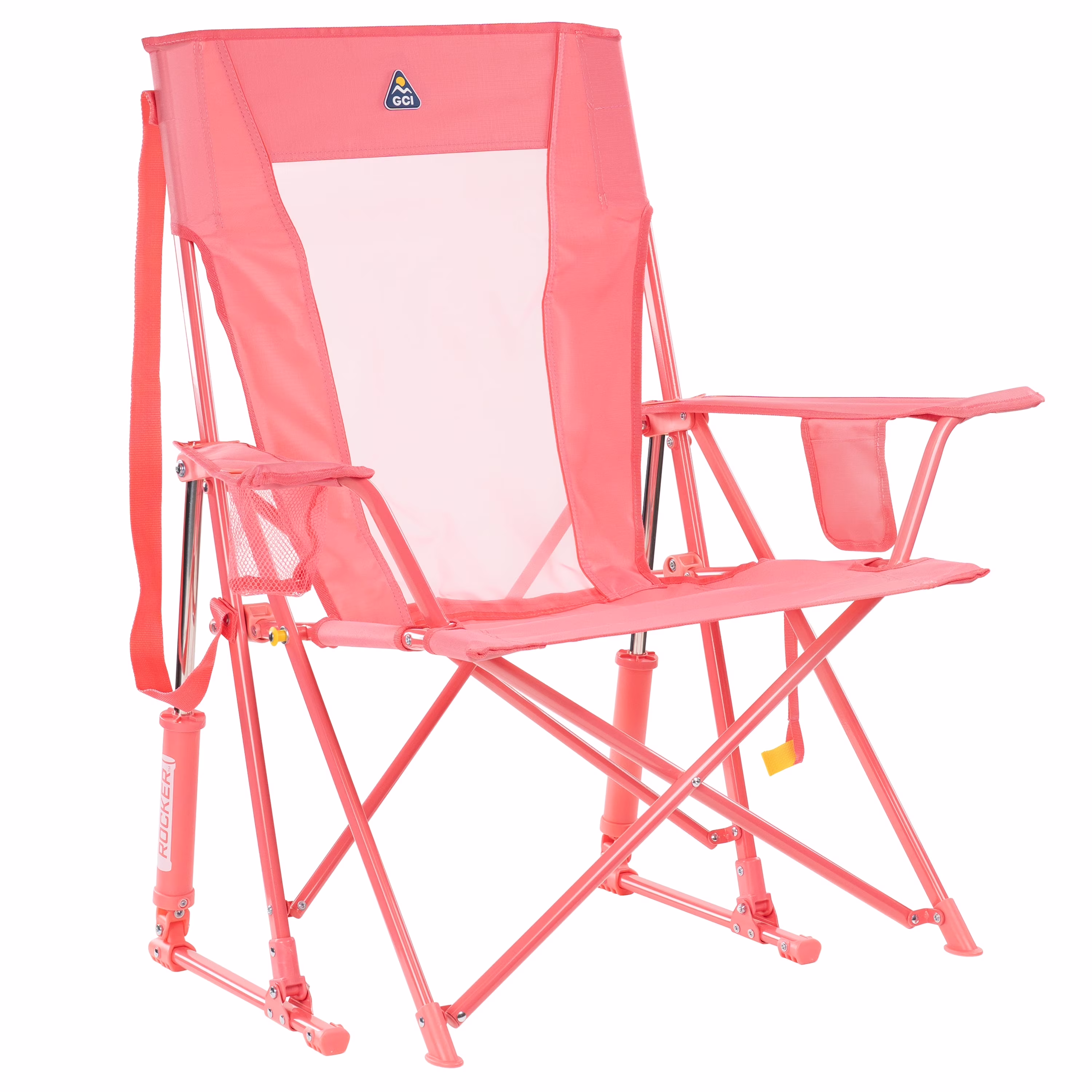 Comfort Pro Rocker Foldable Rocking Camp Chair, Blush(Blush)