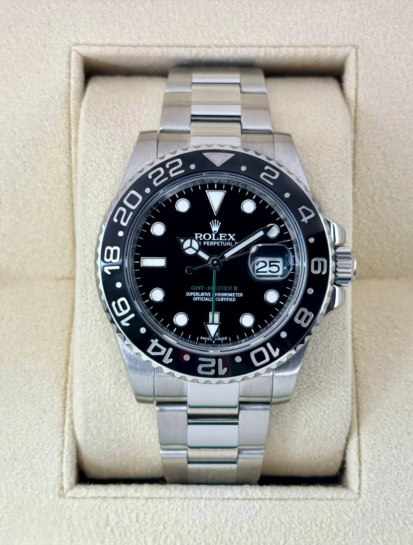 [Super Clone]Rolex GMT-Master II 116710LN 40 mm Stainless Steel Black Dial Men's Watch