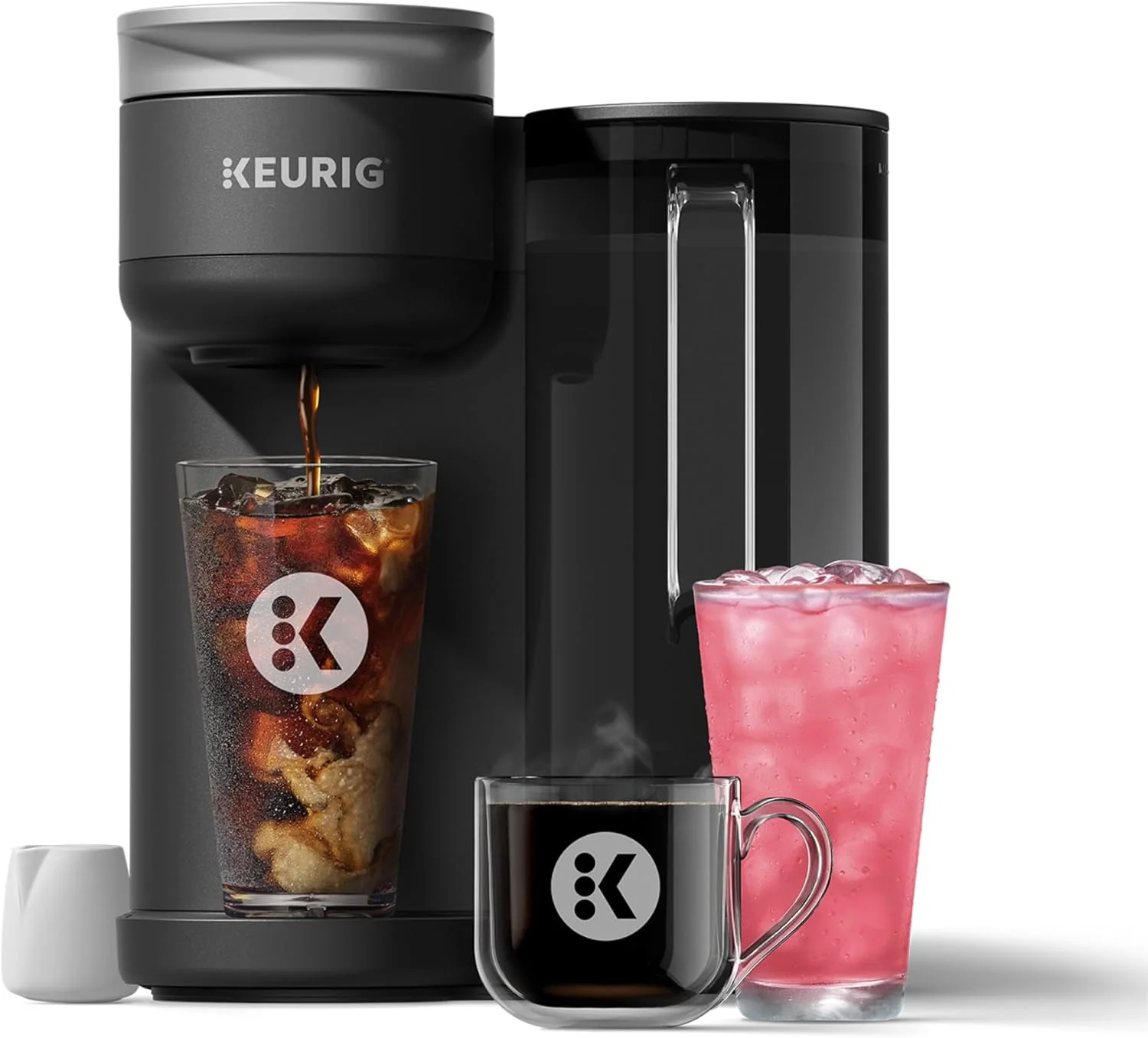Cafetière Keurig K-Brew+Chill à dosettes K-Cup, pour boissons chaudes ou glacées, avec technologie MultiStream et QuickChill, réservoir amovible de 2 litres.