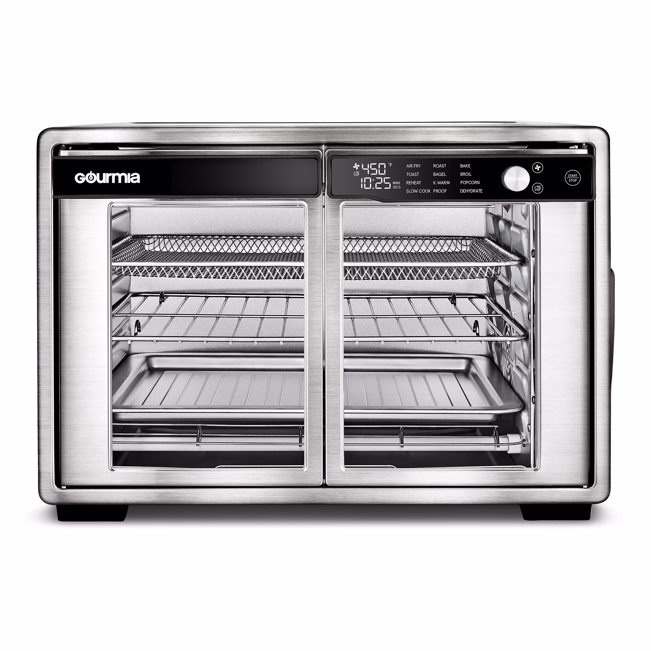 1700W 9-Slice Digital Toaster Oven Air Fryer, 12 Cooking Preset, 35L, Stainless Steel(Stainless Steel)