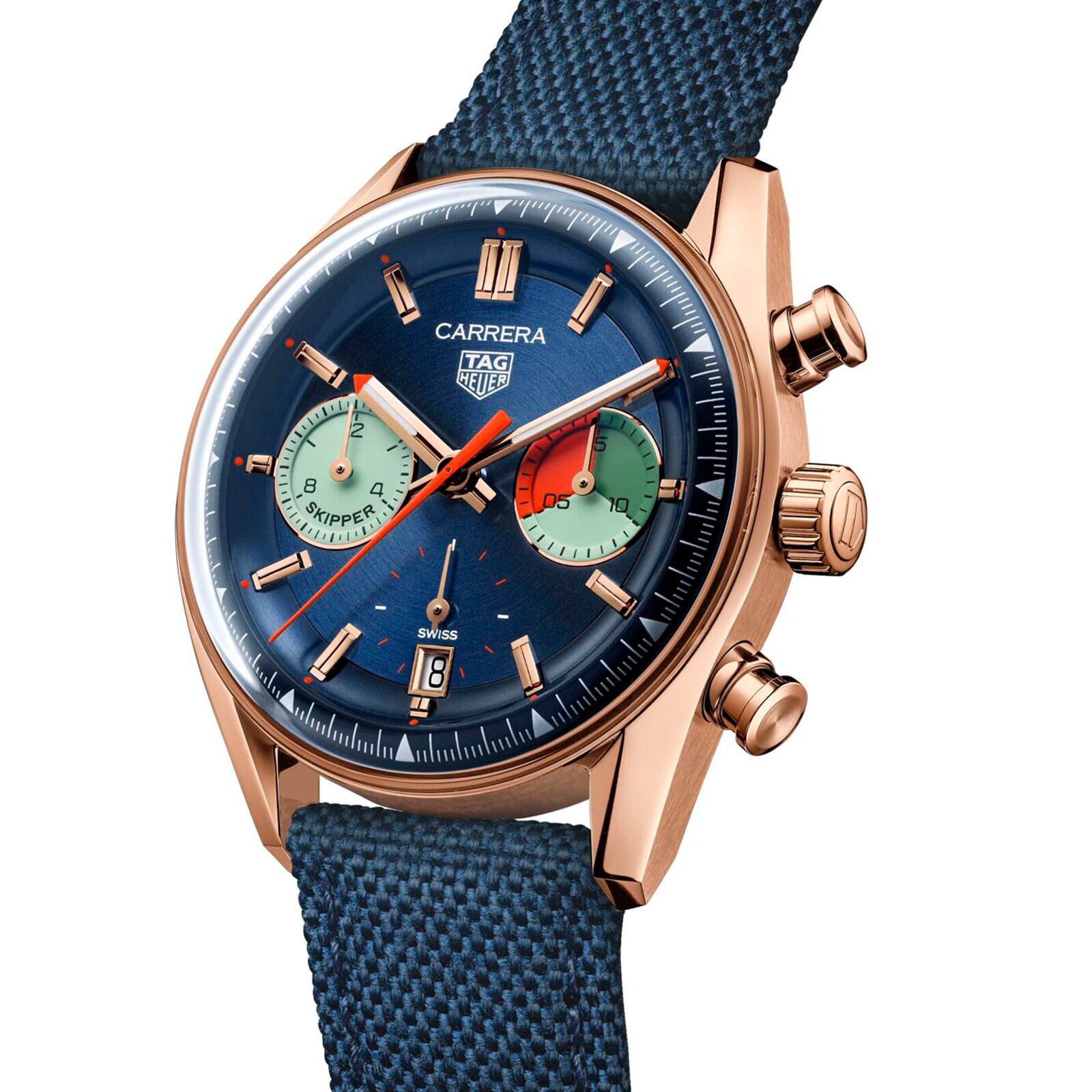 【Super Clone】TAG Heuer Carrera Skipper Chronograph 39mm Mens Watch Blue CBS2241.FN8023