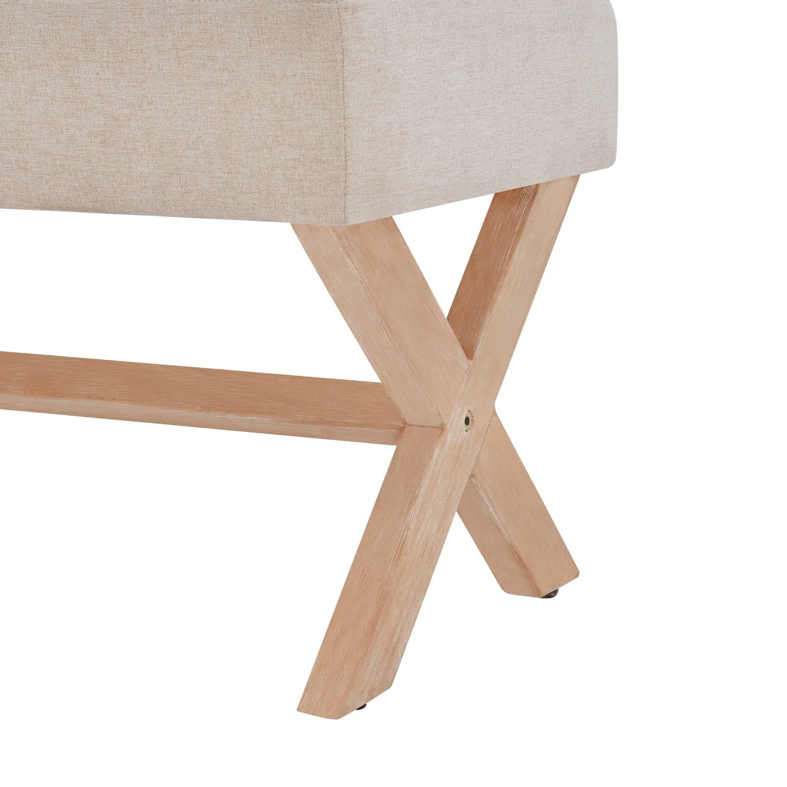 Bedroom Bench, 35" Upholstered Entryway Bench Dining Bench, Tufted Fabric End of Bed Bench for Bedroom Living Room Hallway, Beige(Beige) - Image 7