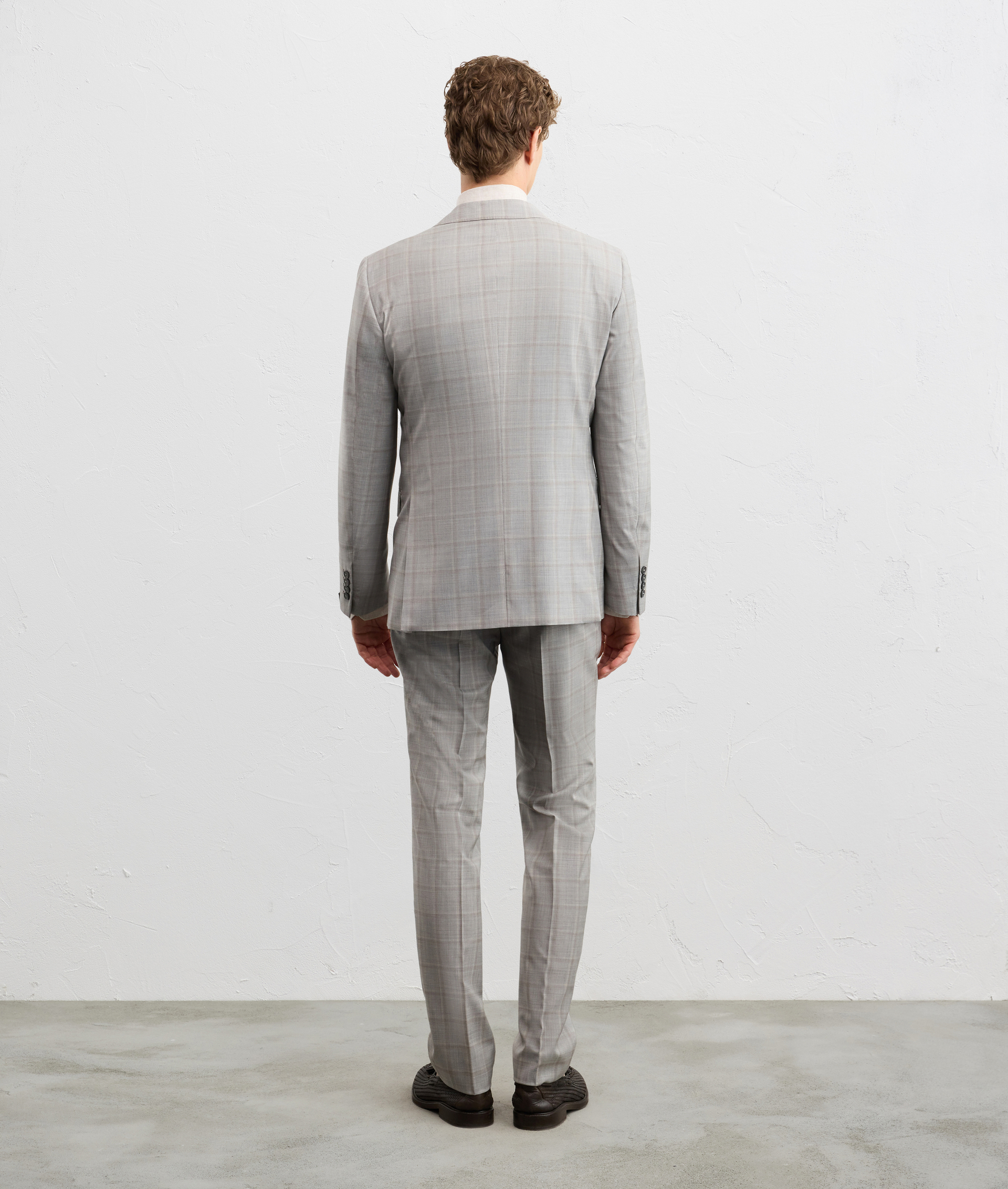 LIGHT GREY SINGLE BREASTED PURE WOOL JACKET