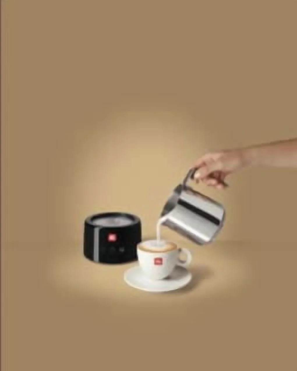 Illy Electric Milk Frother - Black & Stainless Steel