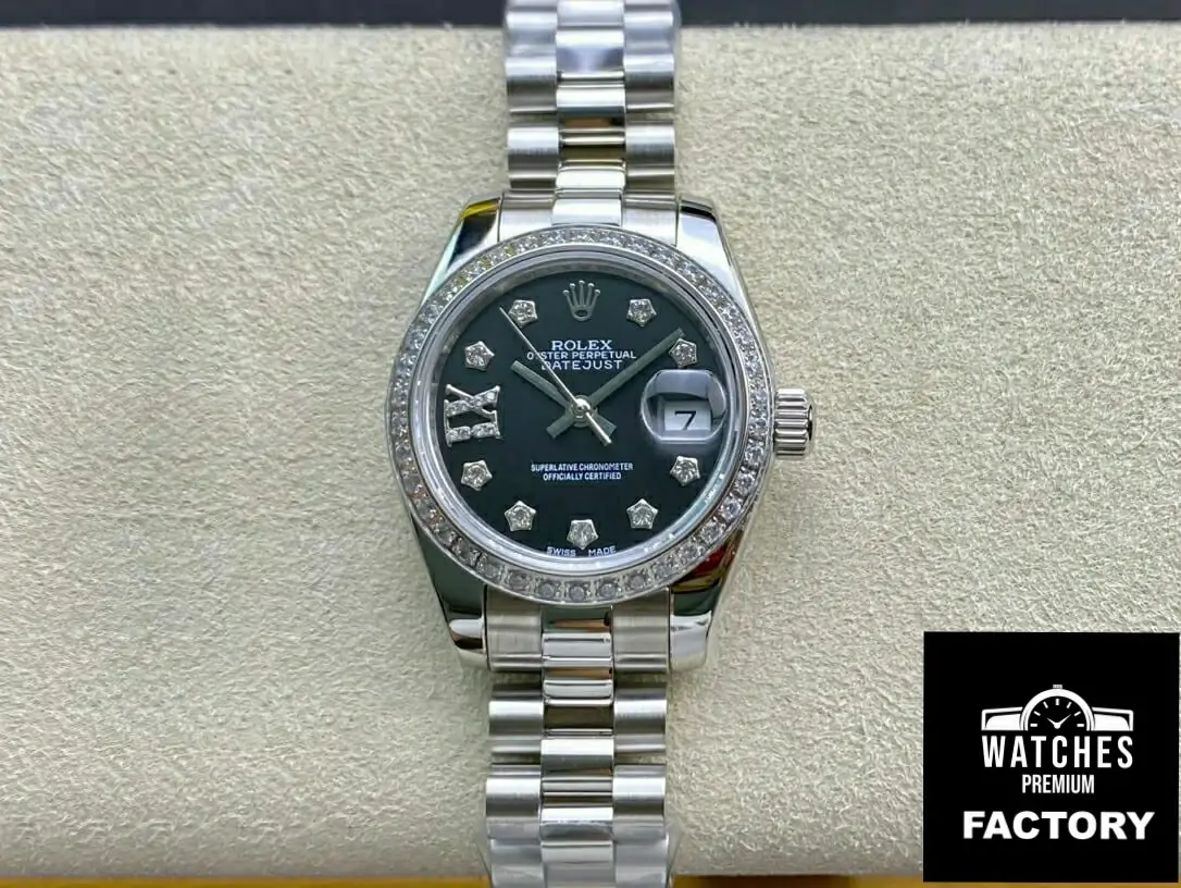 Rolex Datejust 28MM BP Factory Black Diamond Dial