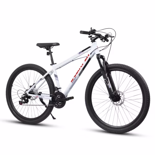 Raistyw 27 inch Mountain Bike 21 Speed, Aluminum Frame Bicycle for Women with Disc Brake, Suspension Fork, White