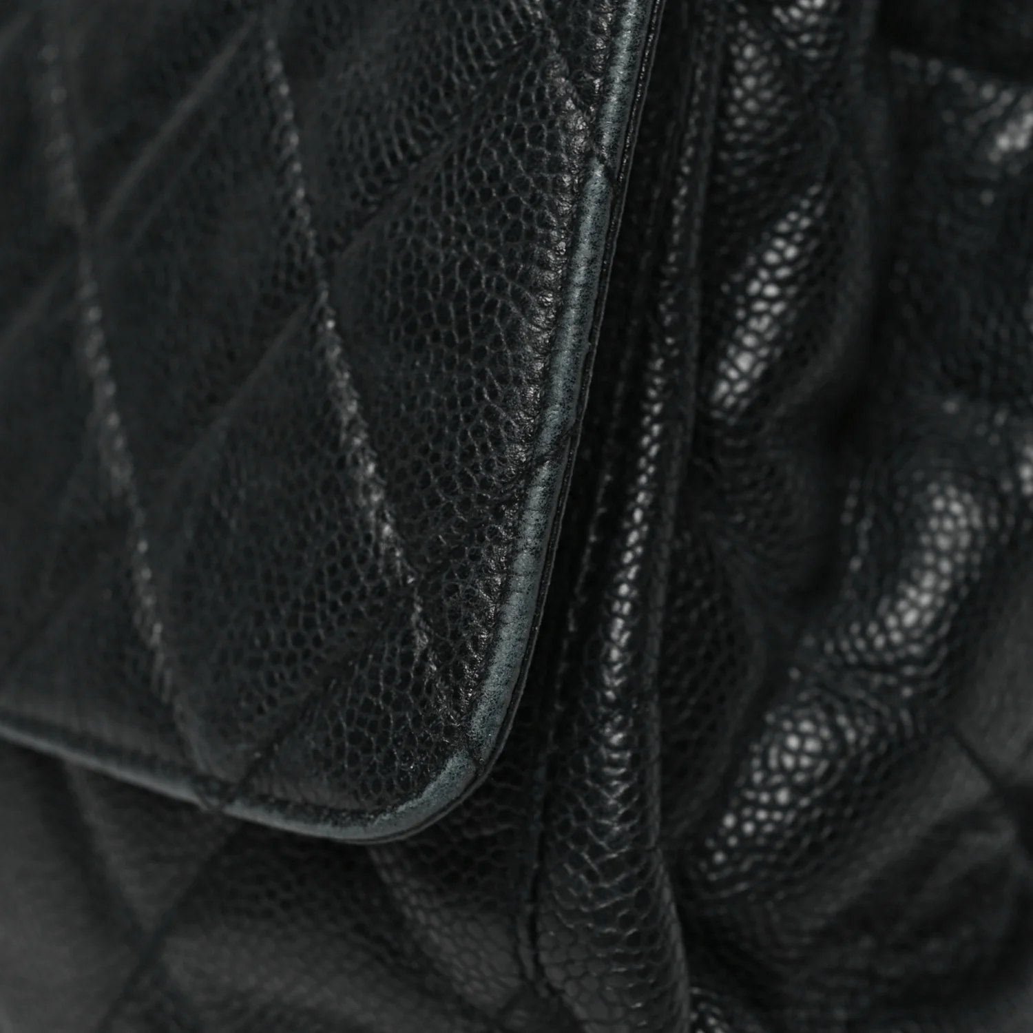 Caviar Quilted Backpack Black
