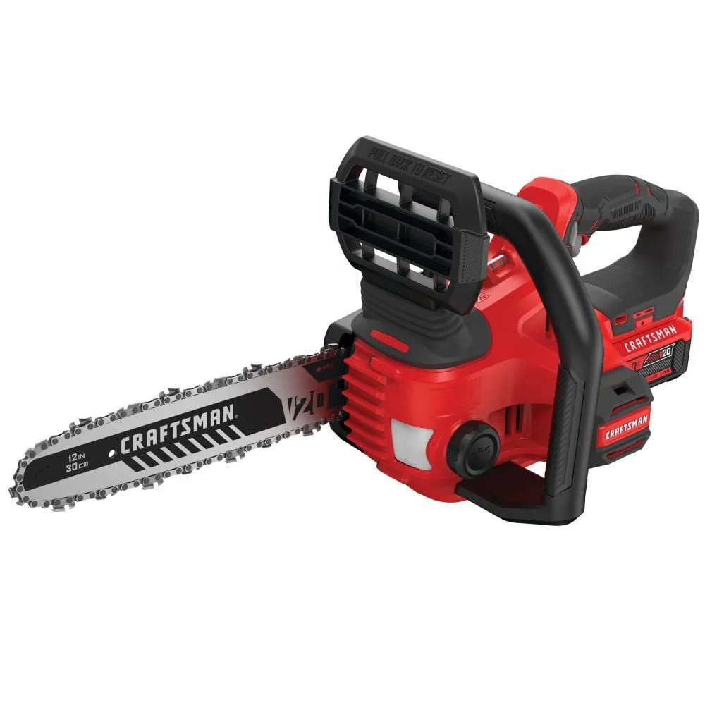 BLACK+DECKER V20 12 Battery Powered Chainsaw, Compact Design, Auto Oiling, Tool Free Tensioning