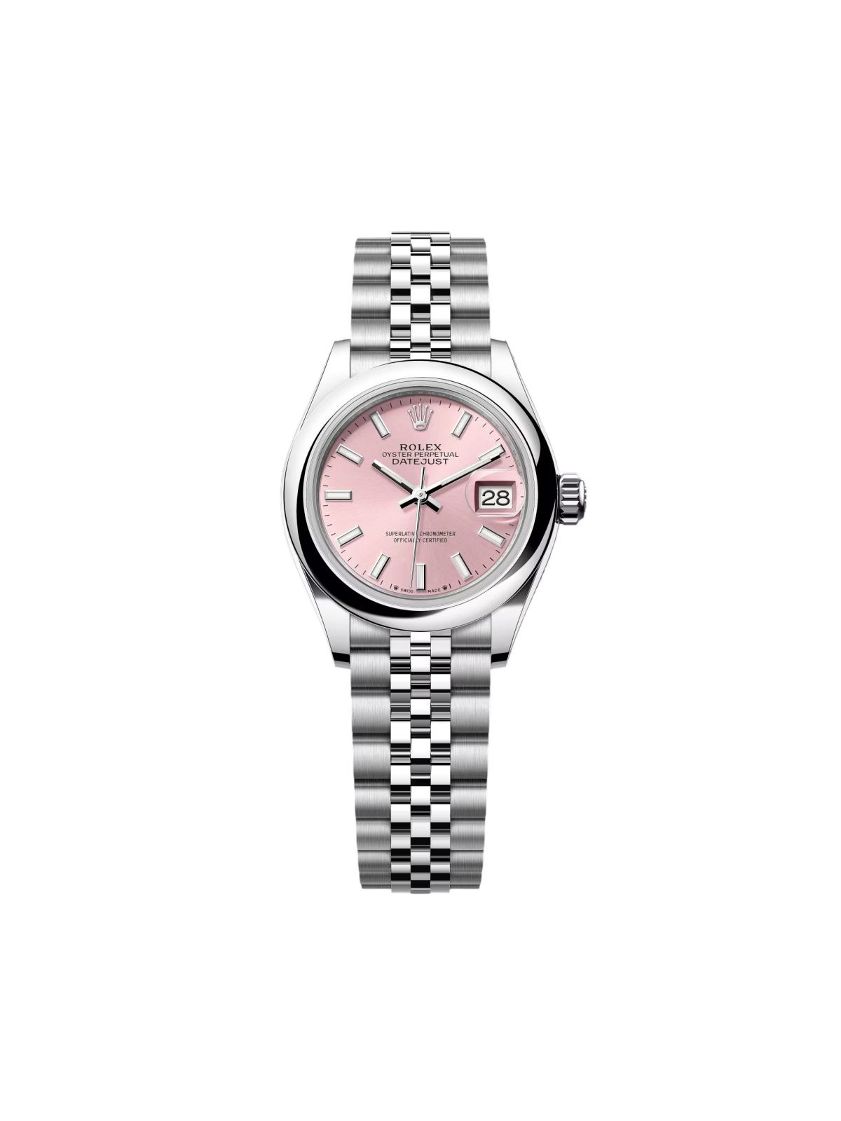 【Super Clone】RLX Lady-Datejust 28mm  279160 Oyster Perpetual Pink Dial Oyster Bracelet
