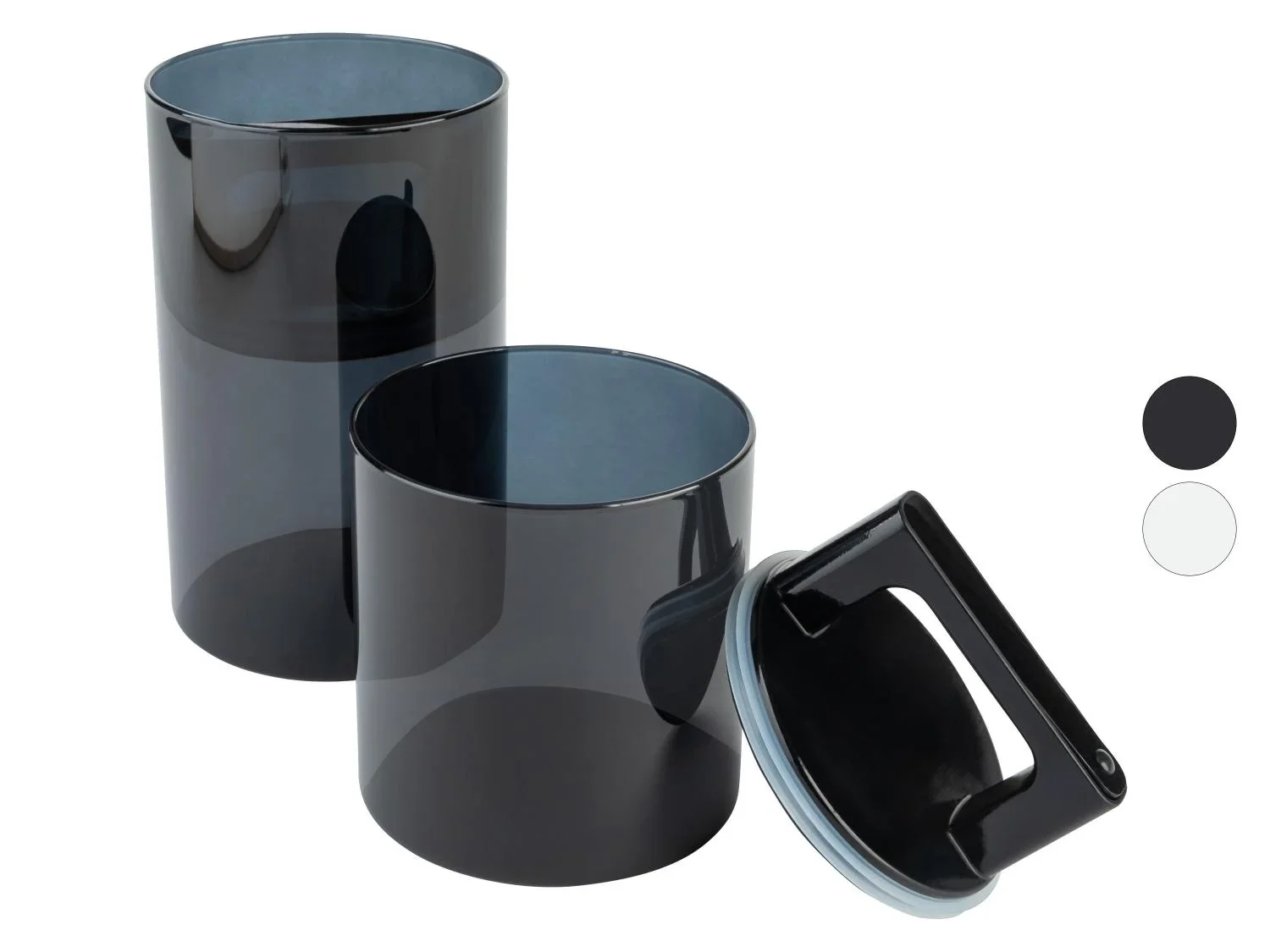 LIVARNO home Lot de 2 bocaux avec couvercles hermtiques