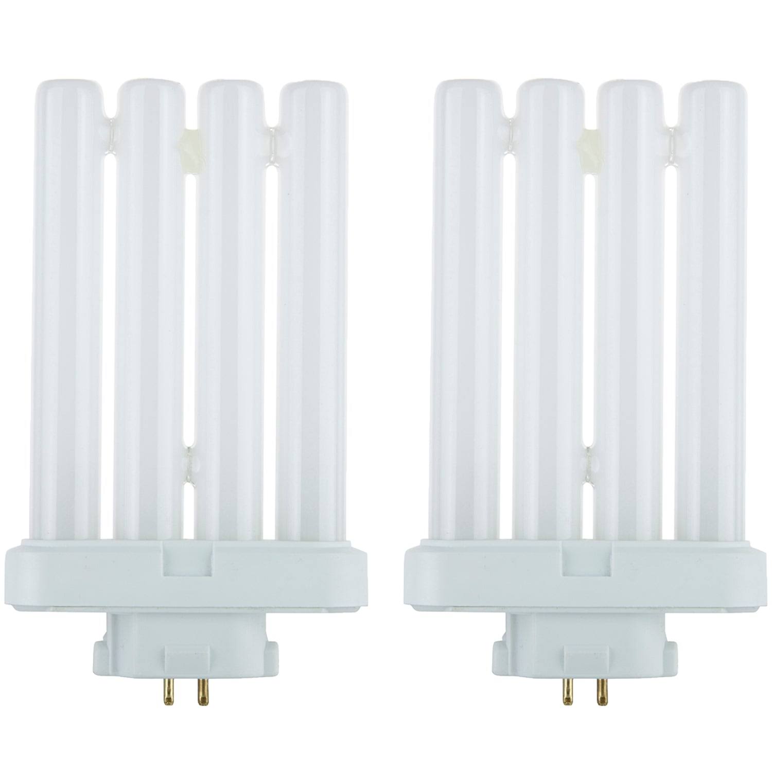 Sunlite Series FML27/65K/2PK Fluorescent 27W 6500K Daylight Quad Tube FML CFL Plugin Light Bulbs, 4-Pin GX10Q-4 Base, 2 Pack, 6500K-Daylight