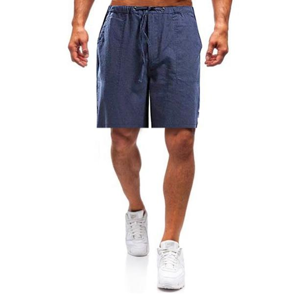 Short décontracté ample en lin pour homme